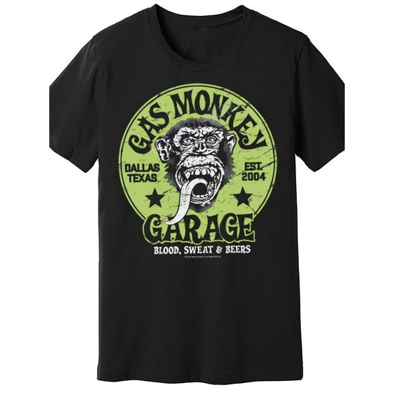 Gas Monkey Garage GREEN LOGO Men's TShirt 898101 funny Men's Short Sleeve T-shirt black PR2
