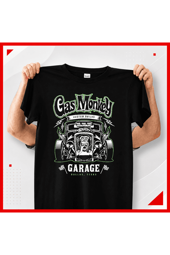 Gas Monkey Garage Hot Rod Vintage Car Mechanic Retro Unisex T-Shirt