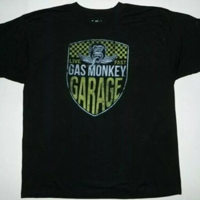 Gas Monkey Garage Live Fast Black Tee Shirt New