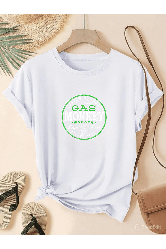 Gas Monkey Garage Live Fast Green Badge Automotive Mechanic Graphic Unisex T-Shirt.PNG V50604 up to size 5XL
