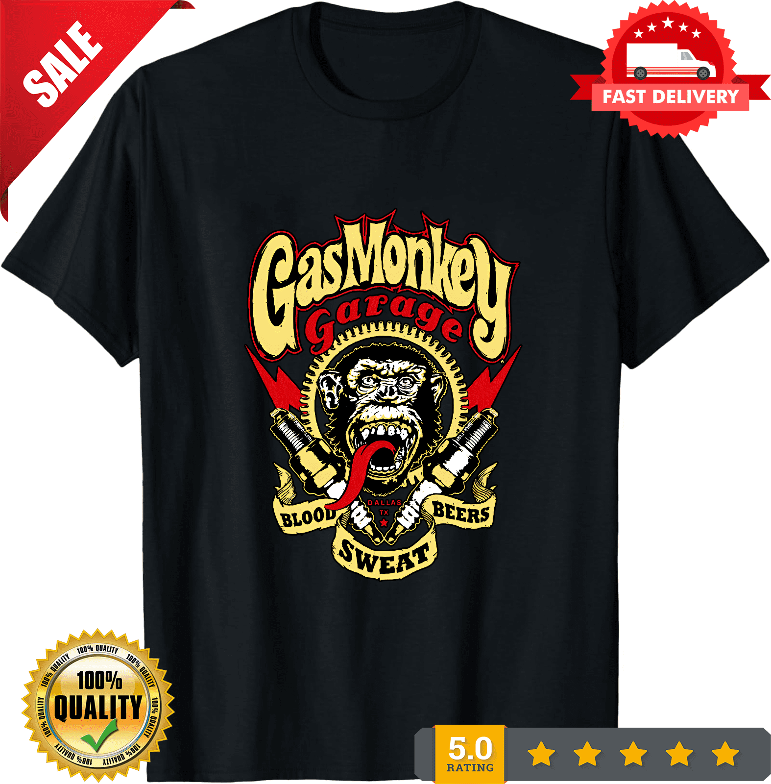 Gas Monkey Garage Official GMG Logo Fast N Loud Unisex T-Shirt, ULTRA