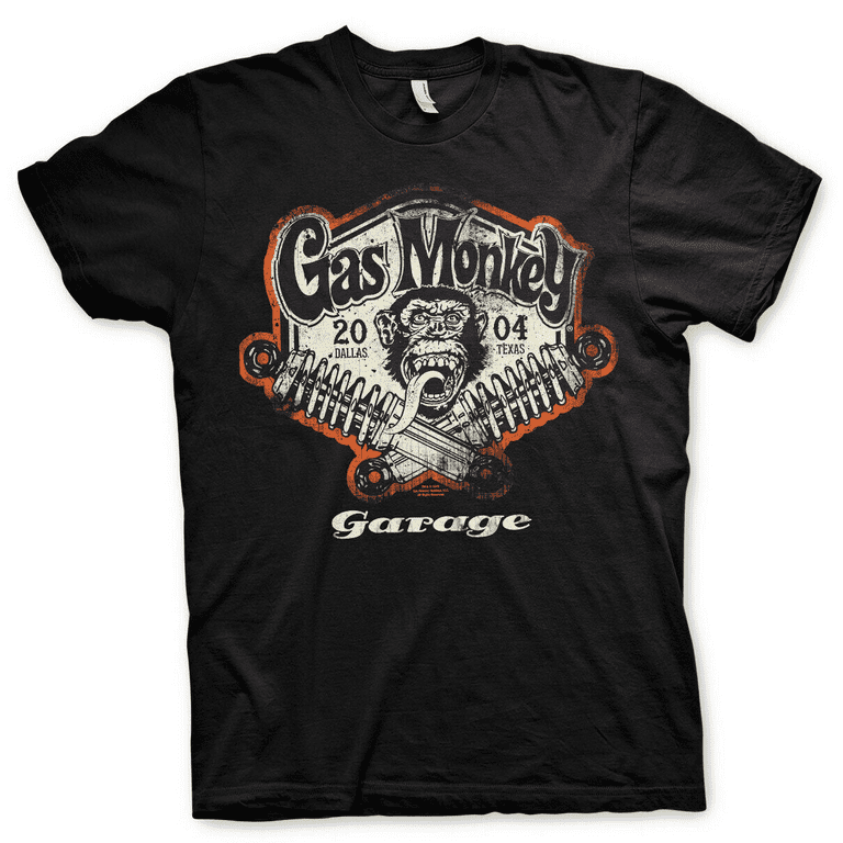 Gas Monkey Garage Official GMG Spring Coils Fast N Loud New Black T Shirt