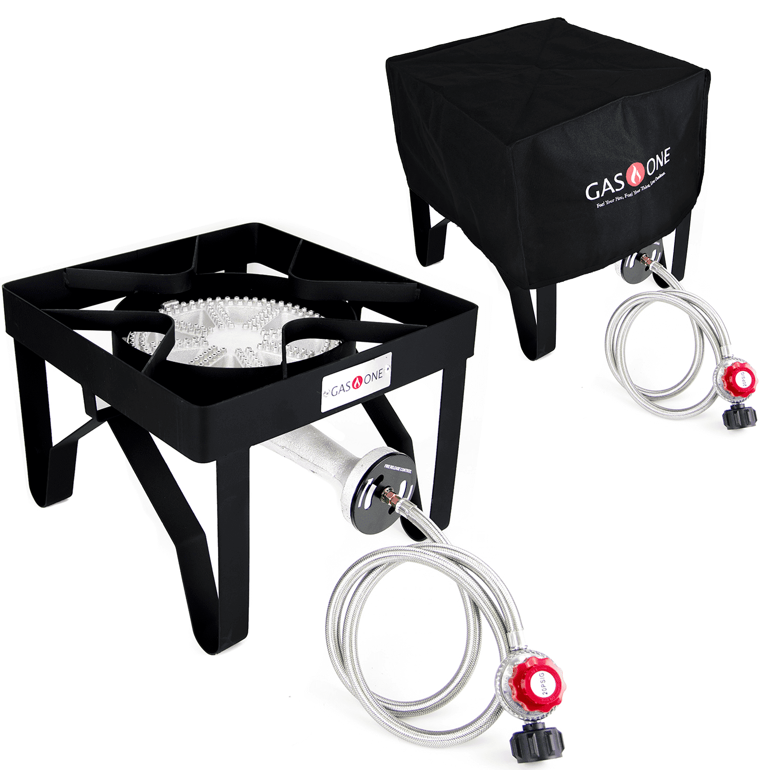 Gas ONE 200,000 BTU Propane Burner with Cover Single Burner Outdoor Burner Camp Stove Propane Gas