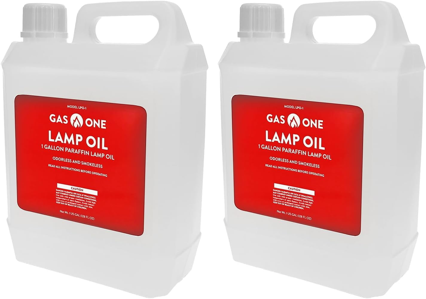 Gas One 2 Pack Liquid Paraffin Lamp Oil Fuel – 1 Gallon Clear Oil Lamp ...