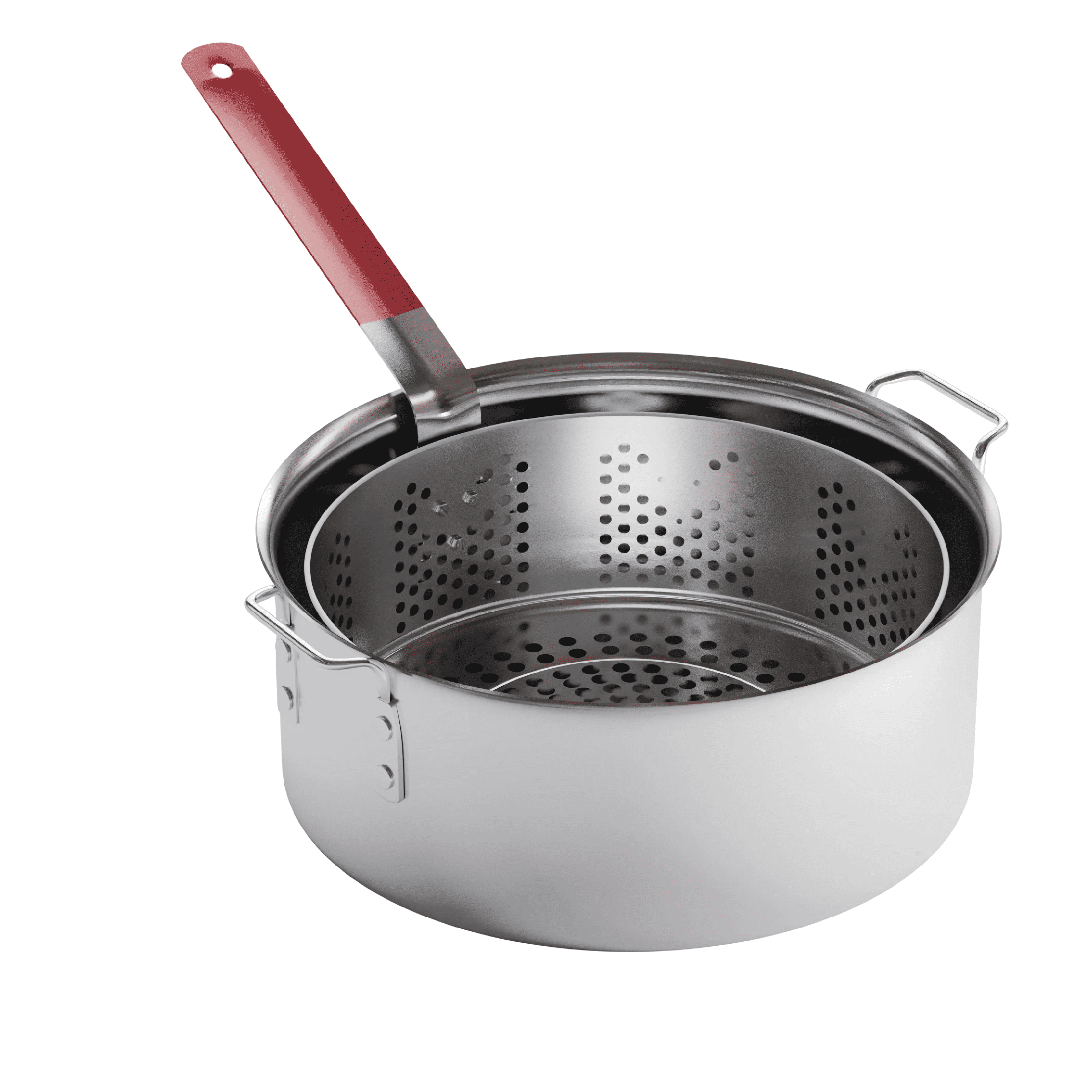 Gas One Aluminum Cooking Pot Deep Fryer with Basket 10QT Aluminum Fry Pot with Easy Grip Handle Durable Food Grade Outdoor Fryer with Perforated Strainer Basket Ideal for Seafood, Chicken