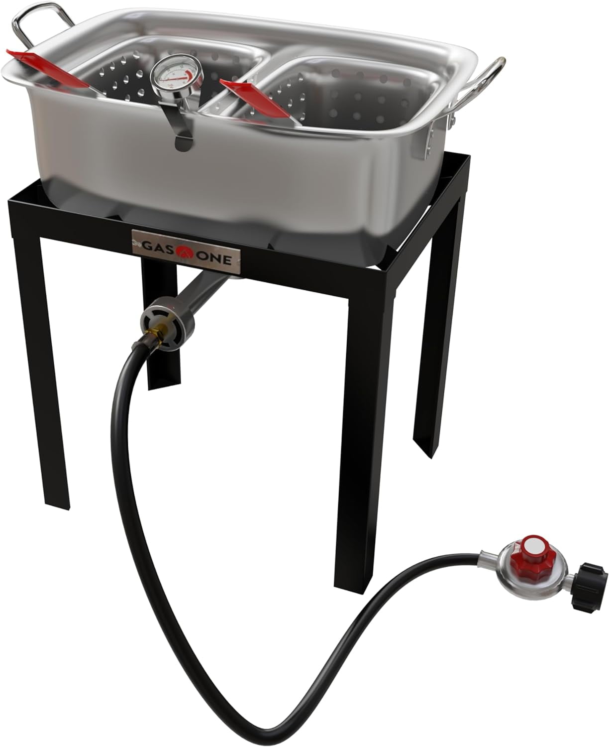 Gas One Double Fryer with 2 Baskets Propane Burners for Outdoor Cooking
