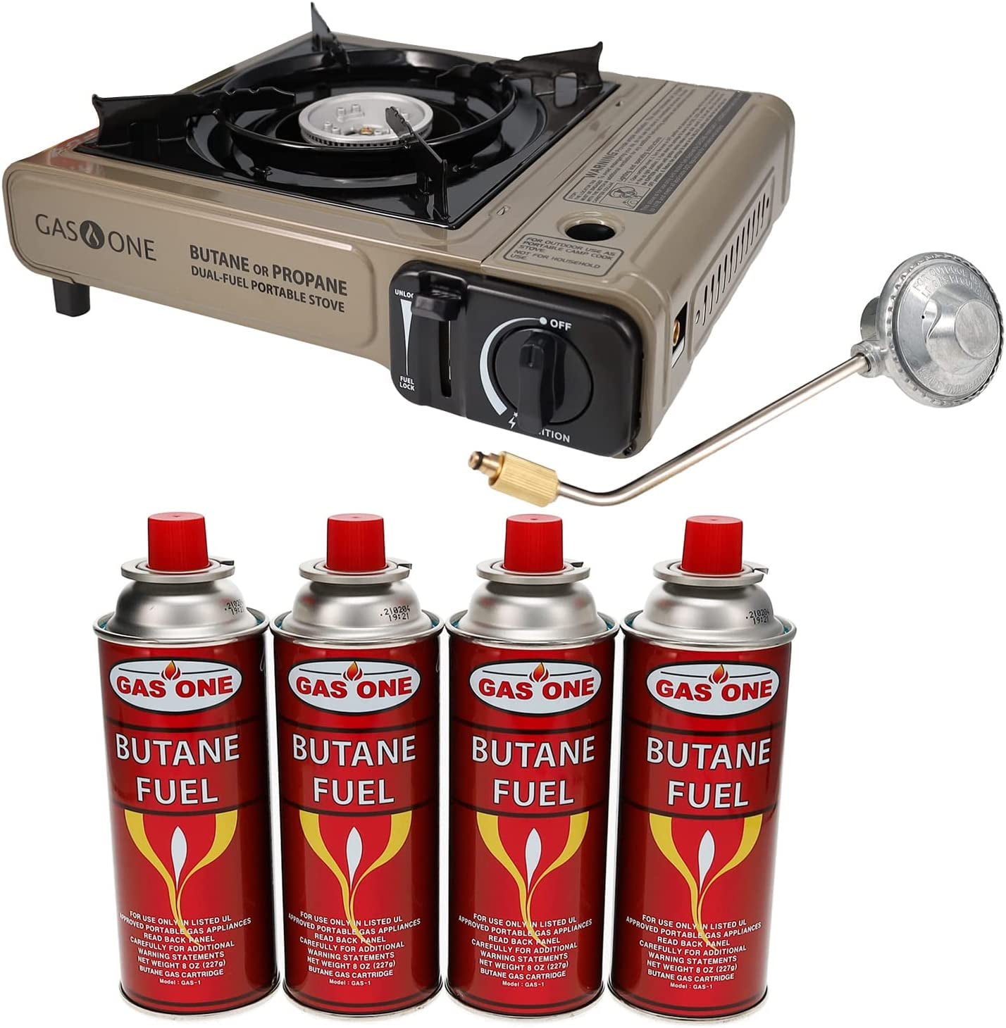 Gas One Propane or Butane Stove GS-3400P Dual Fuel Portable Camping and