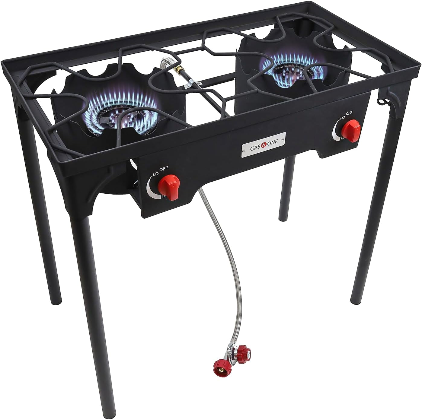 GasOne Propane Double Burner Two Burner Camp Stove Outdoor High Pressure Propane 2 Burner Adjustable