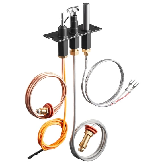 Gas Pilot Assembly Kit OE 485 510A 4021 736 2103 010 Natural Gas Ignition Replacement Compatible with Quadra Fire Heat Glo Heatilator Models Black