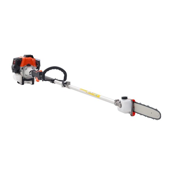 Gas Pole Saw 43CC 2-Stroke Extendable Tree Pruner 10 inch Cutting Bar, Cordless Gas Powered Pole Saw for Branch Cutting, Home Orchard Landscaping with Extension Rod