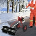 thumbnail image 1 of Gas Power Hand Held Sweeper Broom Driveway Turf Artificial Grass Snow Clean Lawn Sweeper 1KW, 1 of 23