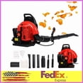 thumbnail image 1 of Gas Powered Backpack Leaf Blower – 63CC 2-Cycle Engine, 665CFM & 205MPH for Heavy Duty Commercial Lawn Care, Wet Leaf & Debris Removal, 1 of 7
