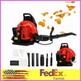 thumbnail image 1 of Gas Powered Backpack Leaf Blower, Commercial Heavy Duty 63CC 2-Cycle Engine, 205MPH 665CFM for Professional Yard Care, Large Properties & Lawn Maintenance, 1 of 8