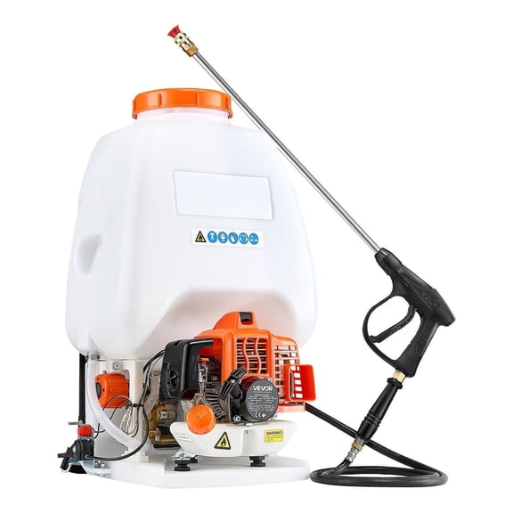 Gas Powered Backpack Sprayer, 26.5CC 0.9HP, 6.5 Gallon - Garden Lawn Sprayer with 24" Wand & Nozzles for Farming & Pest Control