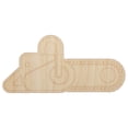 thumbnail image 1 of Gas Powered Chainsaw Wood Shape Unfinished Piece Cutout Craft DIY Projects - 4.70 Inch Size - 1/8 Inch Thick, 1 of 7