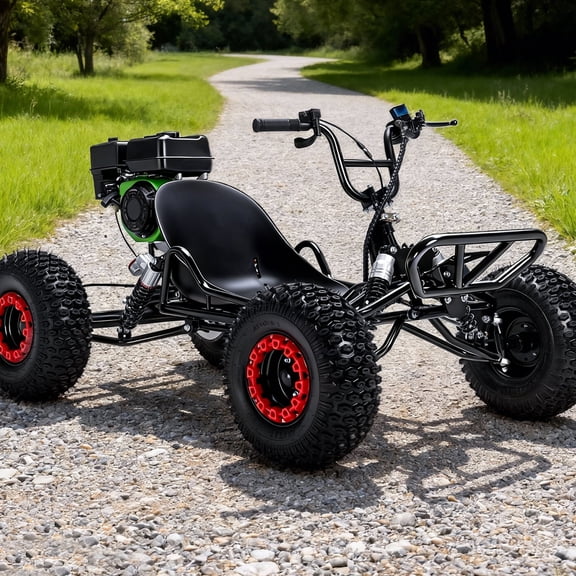 Chantmo Gas Powered Go Kart 212 cc 4 Stroke Engine Premium Steel Tubular Frame 7 inch Tires Hydraulic Rear Disc Brake 30 mph for Adults