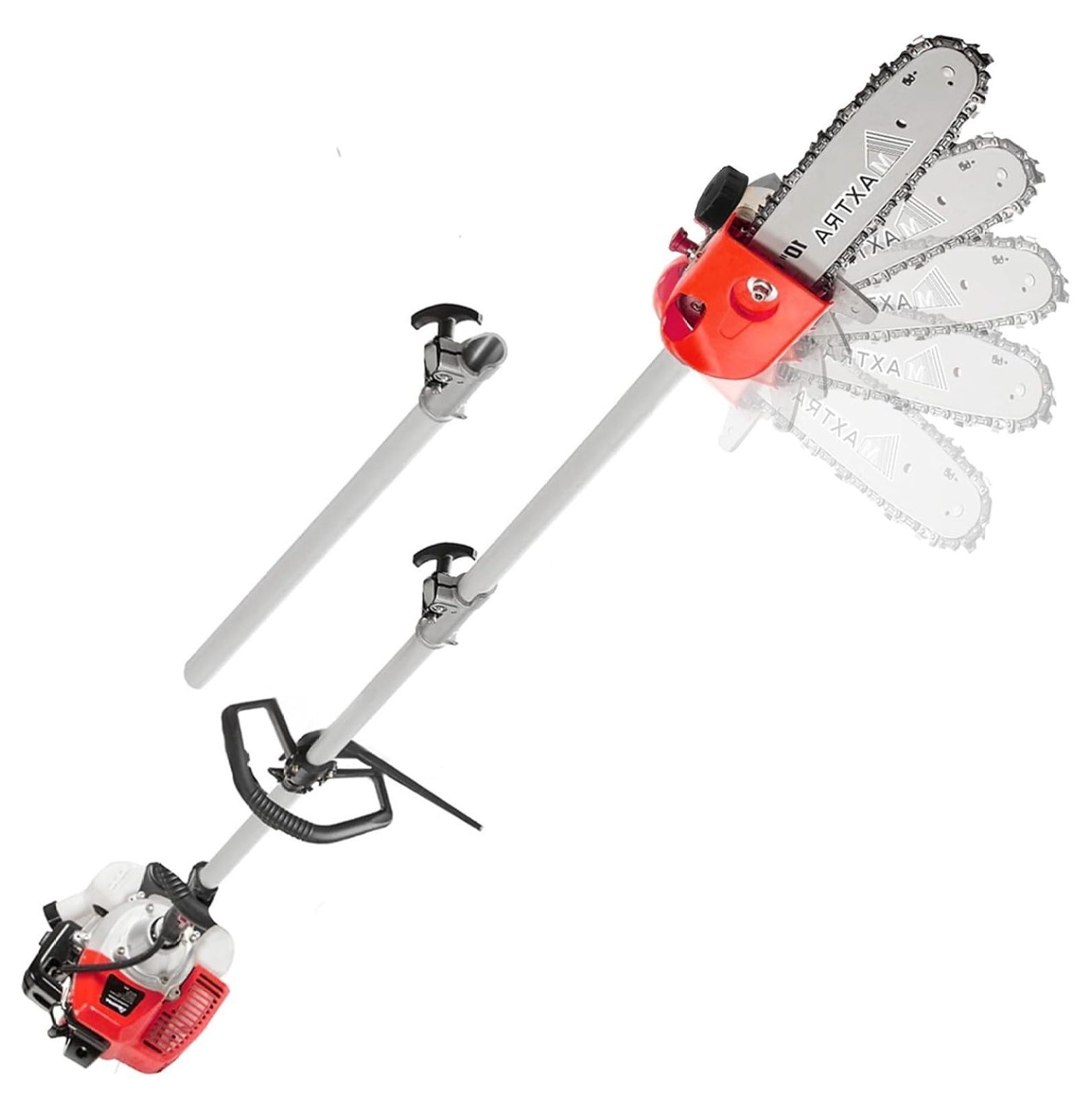 Gas Powered Pole Saw, 90180 Rotatable Cordless Extension Chainsaw for