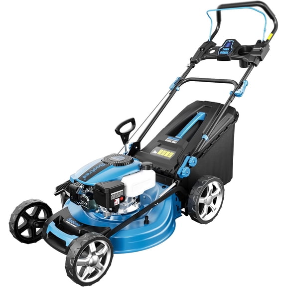 Gas Powered Push Lawn Mower, 21" Cutting Deck, 201cc 4-Cycle Engine, 7-Level Height Adjustment, 3-in-1 Bagging Mulching Side Discharge