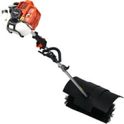 Power Snow Sweeper Brush Machine, 52cc Gasoline Walk-Behind Power Broom for Artificial Lawn Dirt Debris, 24