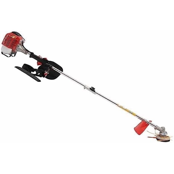 Gas Powered Weed Eater, 26cc 2-Stroke Cordless Lawn Edger Gas String Trimmer with Two Blade Heads, Trimmer Power Gasoline Chainsaw for Home Lawn, Orchard Mowing, Tea Garden Mowing$$Garden & Patio