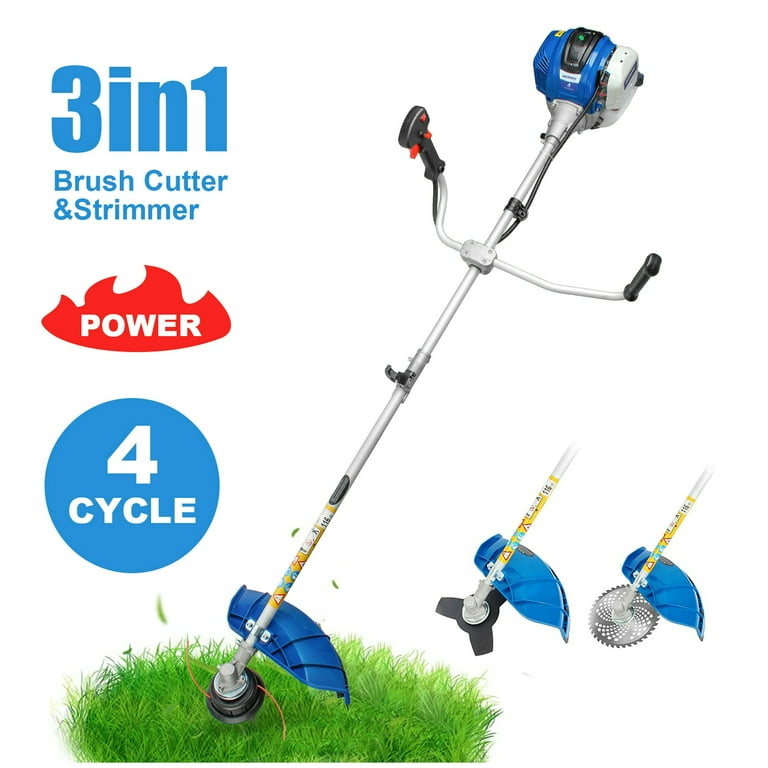 Gas Powered Weed Eater 38.9CC 4 Cycle Gasoline Brush Cutter Straight Shaft String Trimmer
