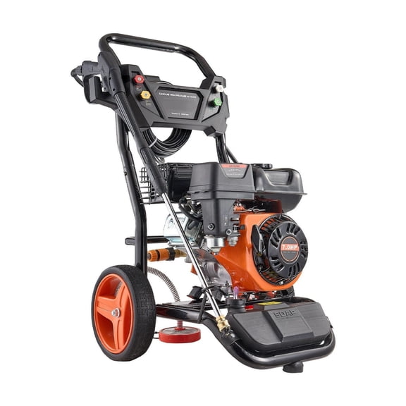 Gas Pressure Washer 3600 PSI 2.6 GPM - Copper Pump, 5 Nozzles, 26ft Hose - for Car, Deck, Driveway Cleaning