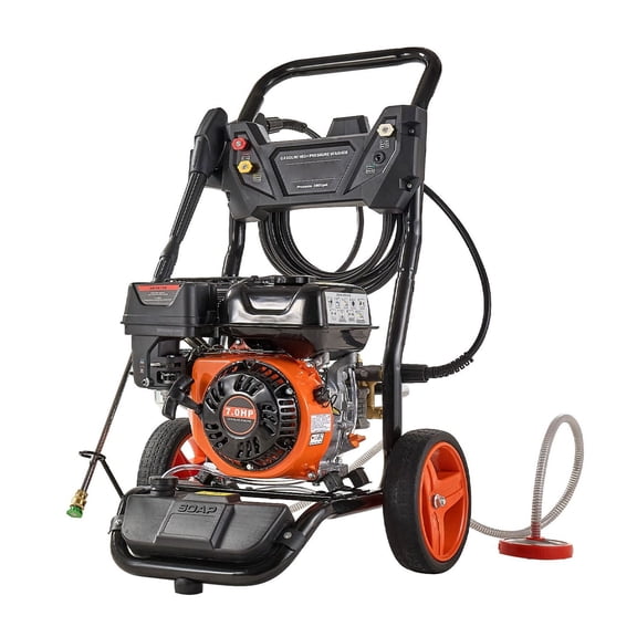 Gas Pressure Washer 3600 PSI 2.6 GPM Copper Pump, 5 Nozzles, 26ft Hose - for Cars, Driveways, Fences