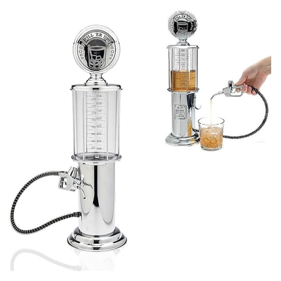 Gas Pump Whiskey / Bourbon Decanter - Liquor Dispenser for Vodka, Rum, Wine, Tequila or Decanter is Stainless Steel