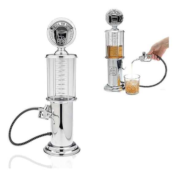 Gas Pump Whiskey / Bourbon Decanter - Liquor Dispenser for Vodka, Rum, Wine, Tequila or Decanter is Stainless Steel