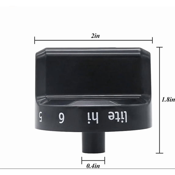 ???Gas Range Burner Knob For Frigidaire Fits 316564509 (Black)