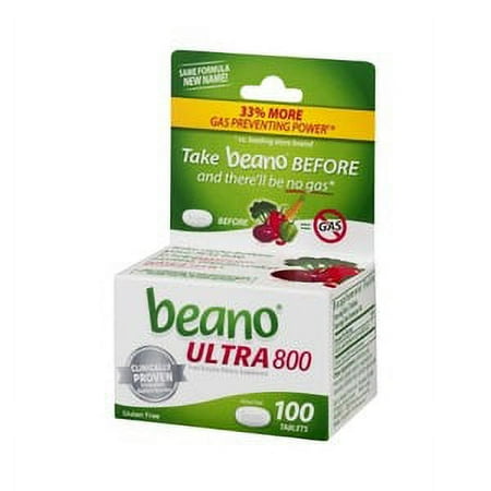 Gas Relief BeanoÂ® 400 GALU Strength Tablet 100 per Bottle