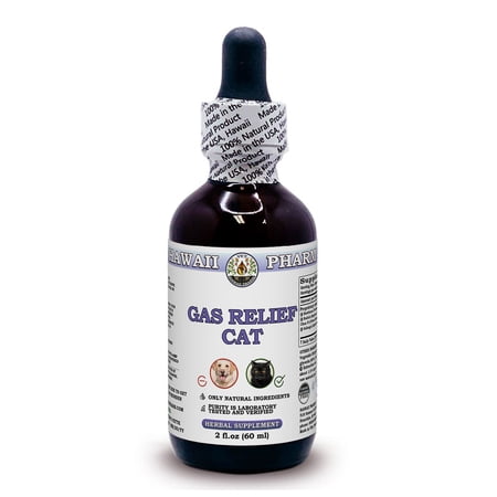 Gas Relief Dog Natural Alcohol-FREE Liquid Extract, Pet Herbal Supplement. Expertly Extracted by Trusted HawaiiPharm Brand. Absolutely Natural. Proudly made in USA. Glycerite 2 Fl.Oz