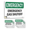thumbnail image 1 of Gas Shutoff OSHA Emergency Vinyl Decal Label 7 Inch x 5 Inch - 10 Pack, 1 of 6