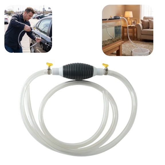 Gas Siphon Hose Pump,Hand Fuel Transfer Pump with 3.3Ft Hose,Gasoline Siphon Hose Pump,Multifunctional Liquid Siphon Pump,Portable Transfer Pump for Gas Oil Water A