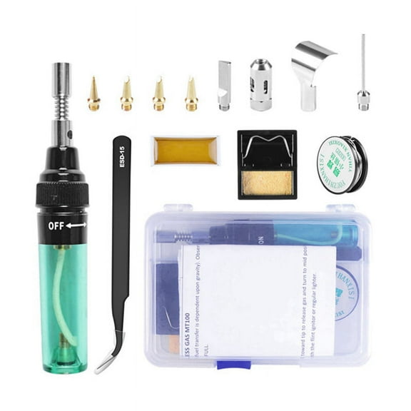 Gas Soldering Iron Set MT-100 Pneumatic Lo Iron Kit Multifunctional Gas Soldering Iron,1 x Gas Soldering Iron Set MT-100,as shown