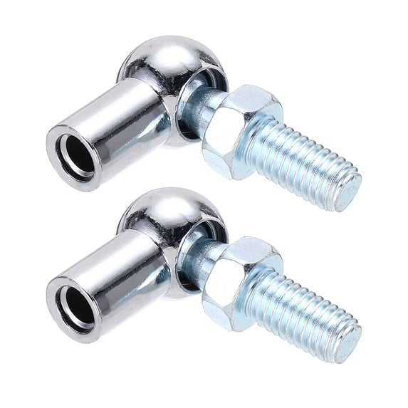Gas Spring End Fitting M6 Female Thread 10.5mm Round Handle Dia A3 Steel 2pcs