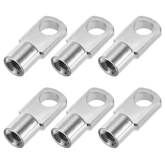 Gas Spring Strut M6 Joint End Fitting Female Threaded Connectors Steel Silver Tone, 6Pcs