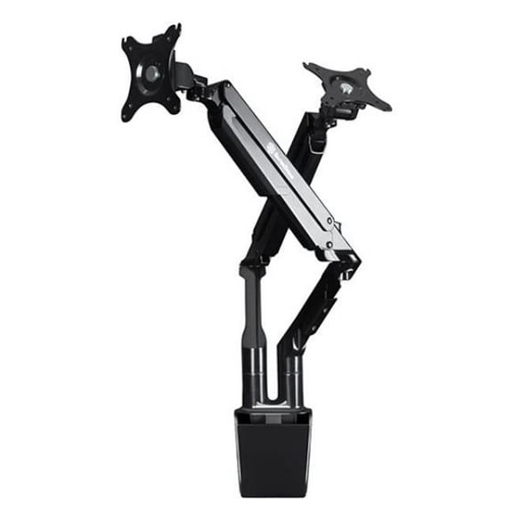 Gas Spring Swing Dual Monitor Mount,support up to 32 monitor and 9KG(19.8lbs), Meet VESA Mounting Interface Standard