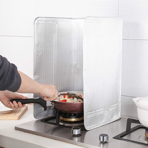 Gas Stove Baffle Plate Screen Kitchen Oil-Splash Guard Insulated Aluminum Foil YIWEI