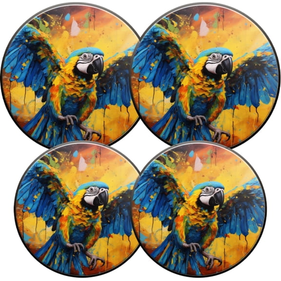 Gas Stove Burner Cover,Electric Stove Top Protector,Easy to Clean,Dynamic Macaw with Spread Wings in a Splashed Background