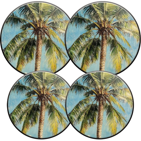 Gas Stove Burner Cover,Electric Stove Top Protector,Easy to Clean,The Tropical Allure of an Upward - view Coconut Tree