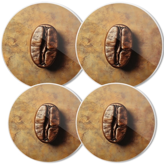 Gas Stove Burner Cover,White Electric Stove Top Protector,Easy to Clean,Coffee Bean On A Textured Brown Background