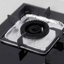 Gas Stove Burner Covers | Aluminum Foil Liners for Grease & Oil Protection | 9x9 Inch Silver Drip Trays | Set of 10 Heat-Resistant Stovetop Mats