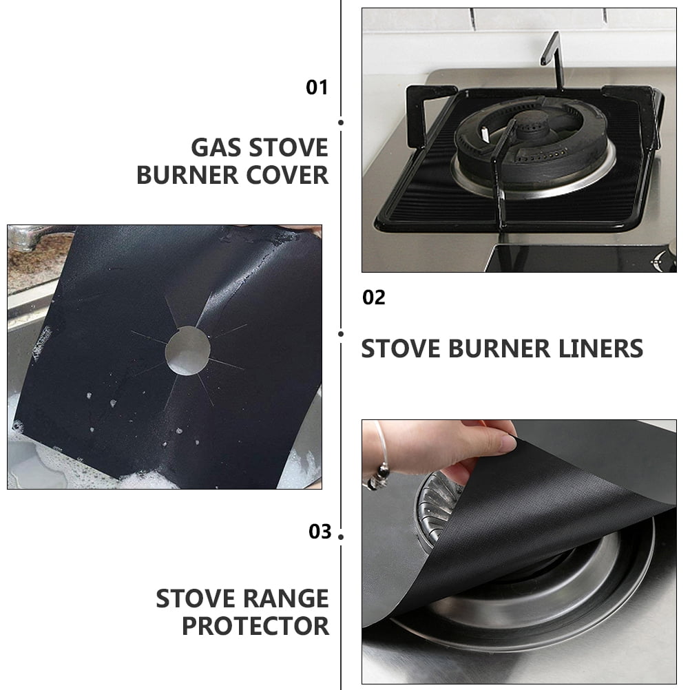 Gas Stove Cover 5pcs Kitchen PTFE Stove Burner Covers Heat Resistant