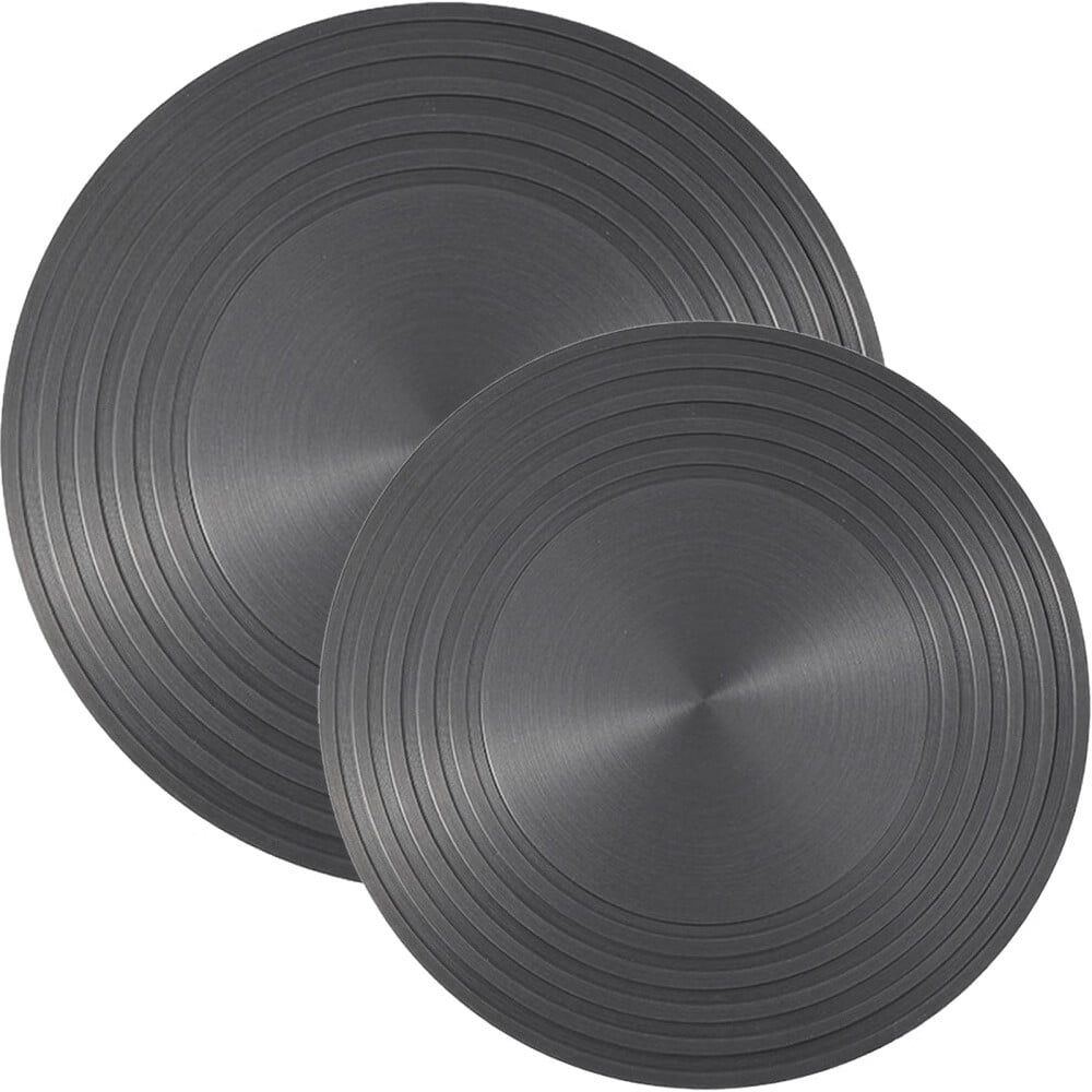 Gas Stove Diffuser Set of 2,9.3'' & 11'' Range Heat Diffuser Plate,Aluminum Gas Reducer Flame Guard Simmer Ring Plate,Round Fast Defrosting Tray,Protects Pot Cookware Accessories