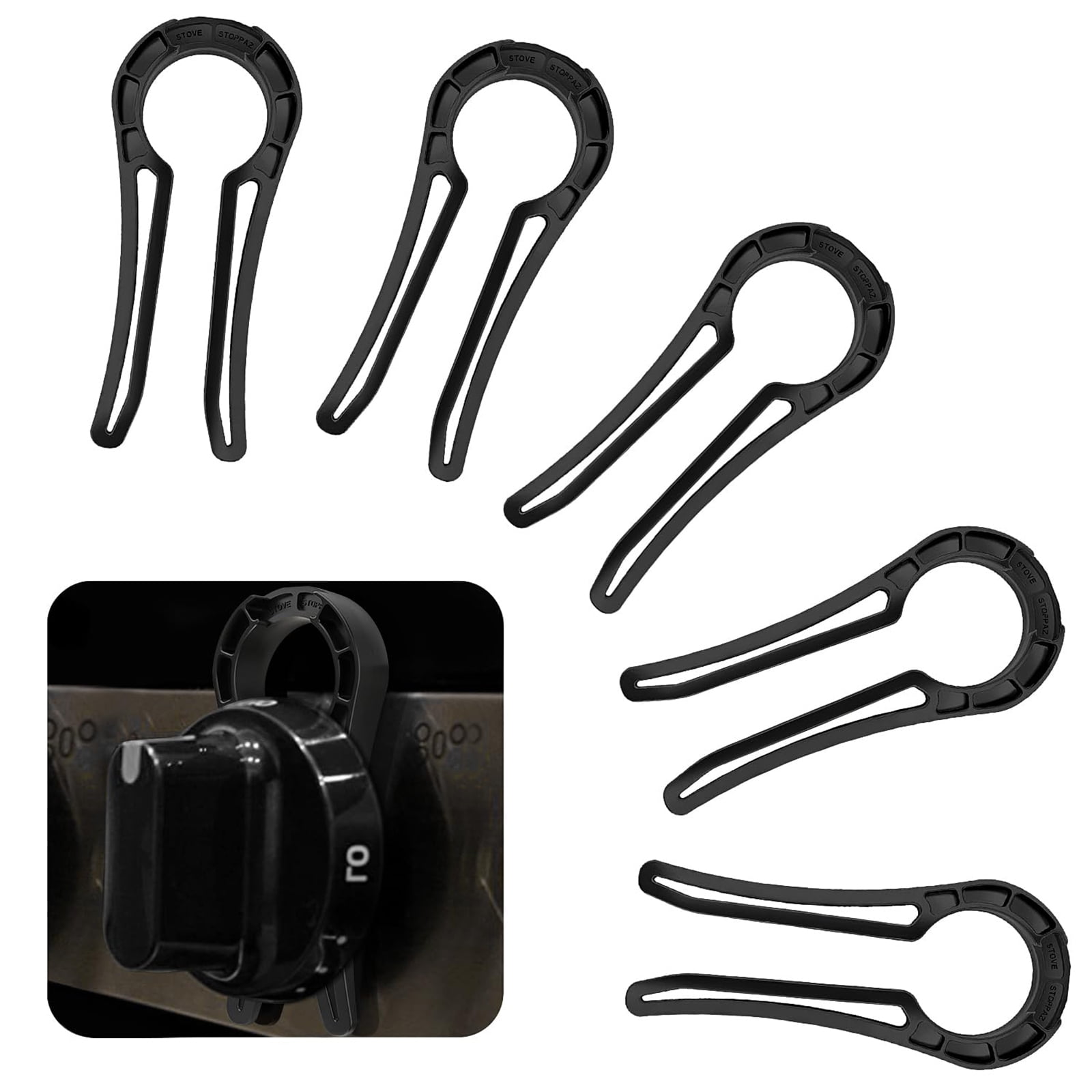 Gas Stove Knob Lock,stove knob safety covers,Baby Proof Oven Knobs Covers Lock for Child Safety (5 Pack)