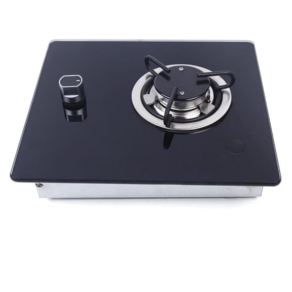 Gas Stove, Single Burner RV LPG Gas Stove Hob 1-Burner Van Boat Cooker with Tempered Glass, Portable Outdoor Camping Cooking Stove Propane Stove for Boat