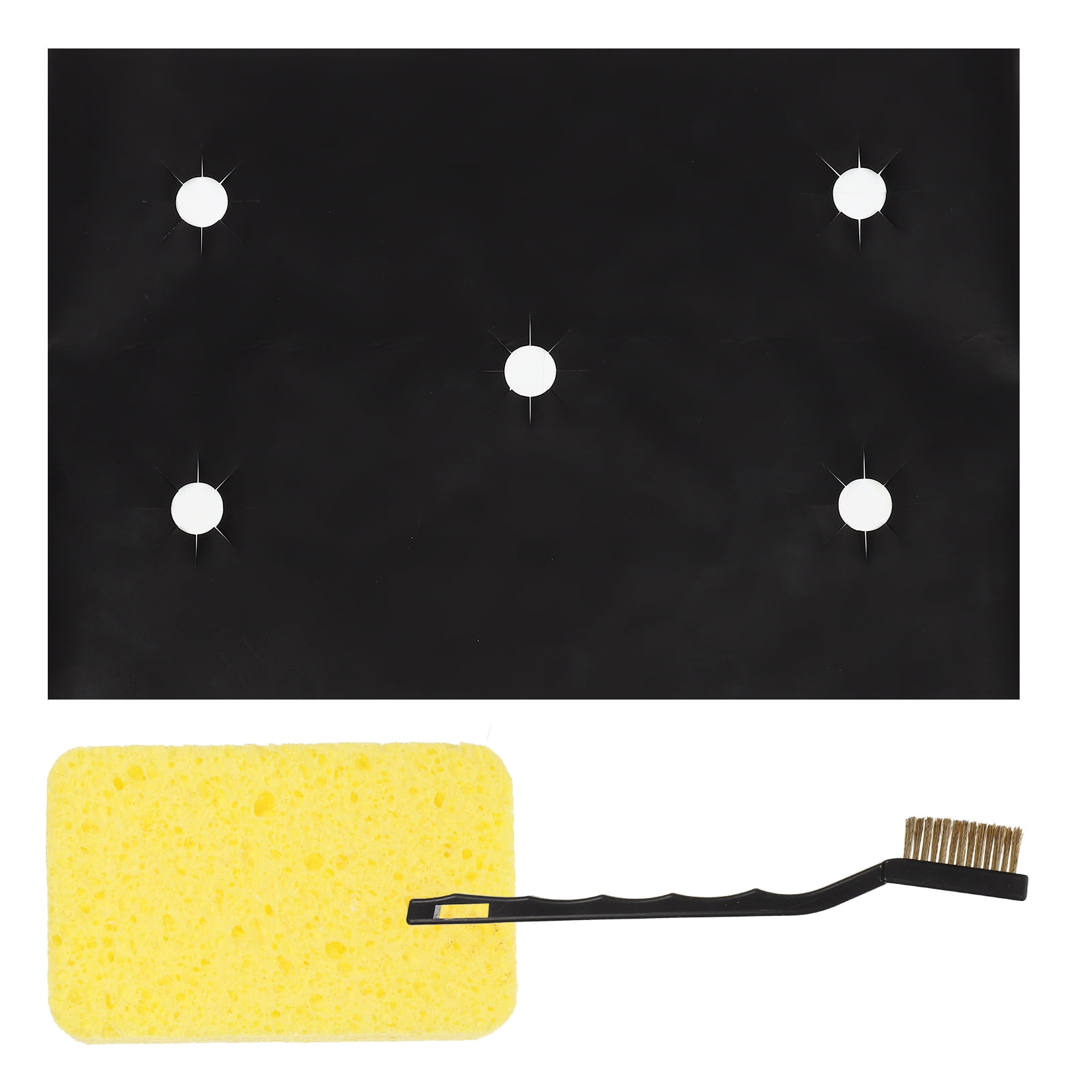 Gas Stove Top Covers 1 Set Stove Top Cover Stove Top Liner Covers Gas Stove Top Mats with Cleaning Brush for Kitchen