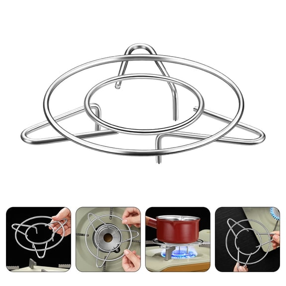 HEANUJJ Stainless Steel Gas Stove Wok Support Bracket Anti-Skid Kitchen Accessory