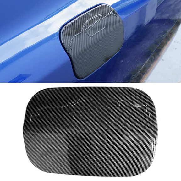 Gas Tank Door Cover , Accessories Carbon Fiber Style Gas Cap Cover for Easily to Install Professional